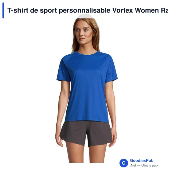 T-shirt de sport personnalisable Vortex Women Raglan avec logo - Image 10
