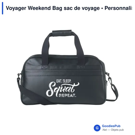 Sac de voyage personnalisable Voyager Weekend Bag avec logo - Image 2