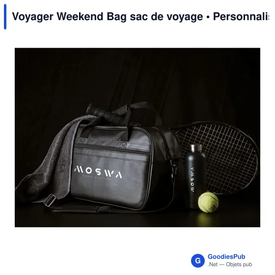 Sac de voyage personnalisable Voyager Weekend Bag avec logo - Image 5