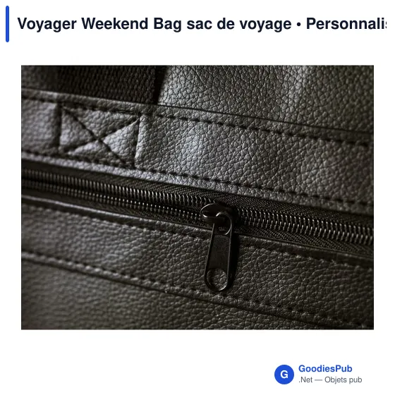 Sac de voyage personnalisable Voyager Weekend Bag avec logo - Image 7