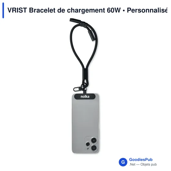Bracelet de chargement personnalisable 60W avec logo - VRIST - Image 2