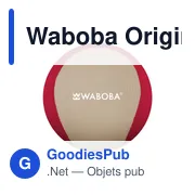 Balle rebondissante personnalisable Waboba Original avec logo - Miniature 1