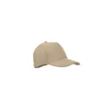 Variante beige - Casquette personnalisable 5 pans en velours avec logo - WALE