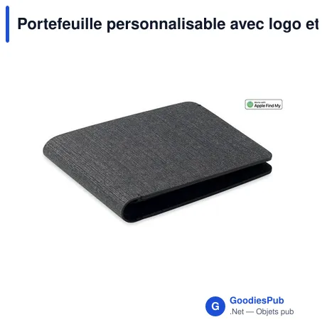 Portefeuille personnalisable avec logo et localisateur intelligent - WALL