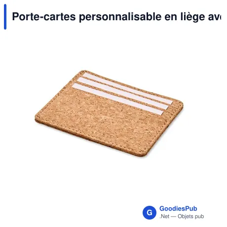 Porte-cartes personnalisable en liège avec protection RFID - WALLKavec logo