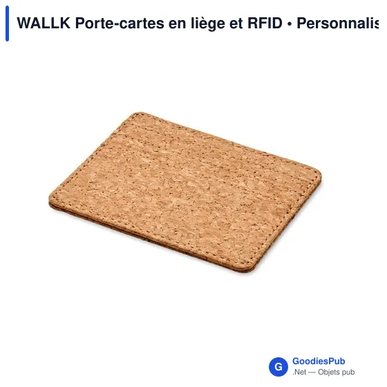 Porte-cartes personnalisable en liège avec protection RFID - WALLKavec logo - Image 6