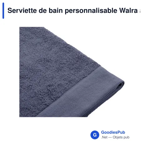 Serviette de bain personnalisable Walra avec logo en coton recyclé