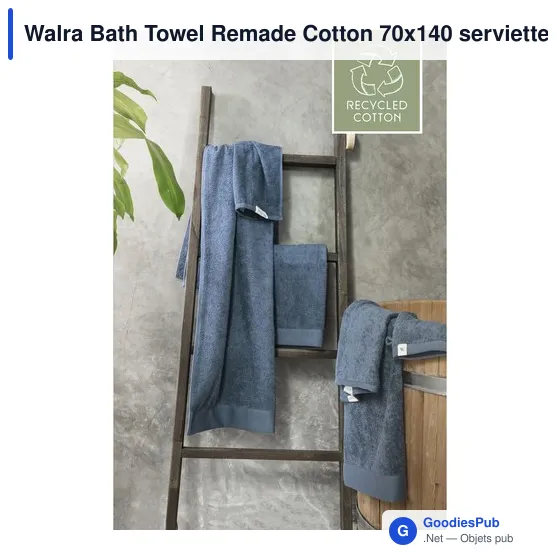 Serviette de bain personnalisable Walra avec logo en coton recyclé - Image 2