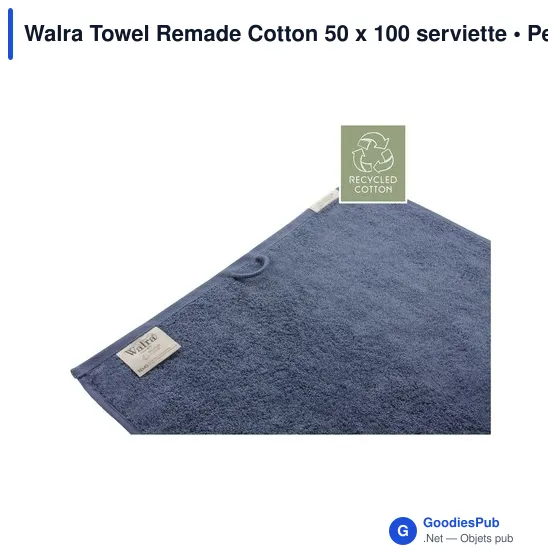 Serviette de toilette personnalisable Walra Towel Remade Cotton 50 x 100 avec logo - Image 2