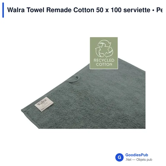 Serviette de toilette personnalisable Walra Towel Remade Cotton 50 x 100 avec logo - Image 11
