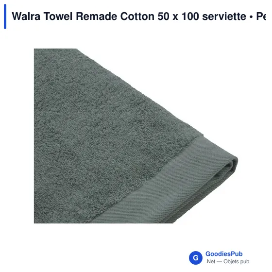 Serviette de toilette personnalisable Walra Towel Remade Cotton 50 x 100 avec logo - Image 12