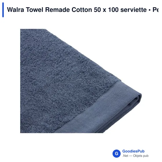 Serviette de toilette personnalisable Walra Towel Remade Cotton 50 x 100 avec logo - Image 3