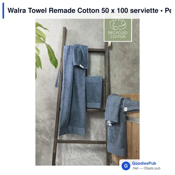 Serviette de toilette personnalisable Walra Towel Remade Cotton 50 x 100 avec logo - Image 4