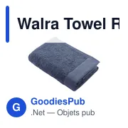 Serviette de toilette personnalisable Walra Towel Remade Cotton 50 x 100 avec logo - Miniature 5