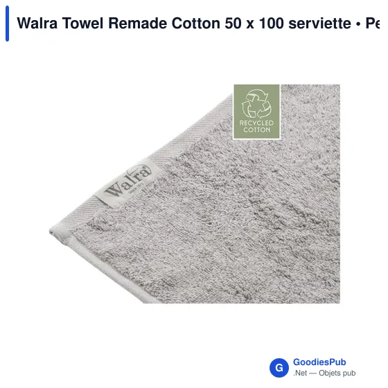 Serviette de toilette personnalisable Walra Towel Remade Cotton 50 x 100 avec logo - Image 6