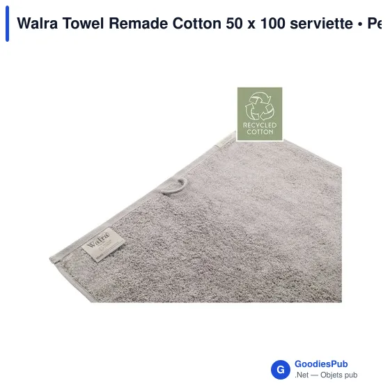Serviette de toilette personnalisable Walra Towel Remade Cotton 50 x 100 avec logo - Image 7