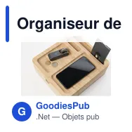 Organiseur de bureau personnalisable Walter Bamboo Big Dock 15W avec logo - Miniature 2