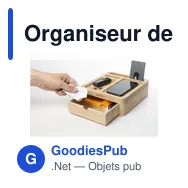 Organiseur de bureau personnalisable Walter Bamboo Big Dock 15W avec logo - Miniature 5