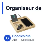 Organiseur de bureau personnalisable et chargeur sans fil 15W - Walteravec logo - Miniature 3