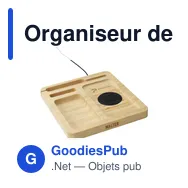 Organiseur de bureau personnalisable et chargeur sans fil 15W - Walteravec logo - Miniature 7