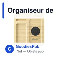 Organiseur de bureau personnalisable et chargeur sans fil 15W - Walteravec logo - Miniature 8