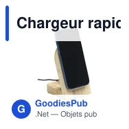 Chargeur rapide personnalisable Walter Bamboo Snap Dock avec logo - Miniature 1