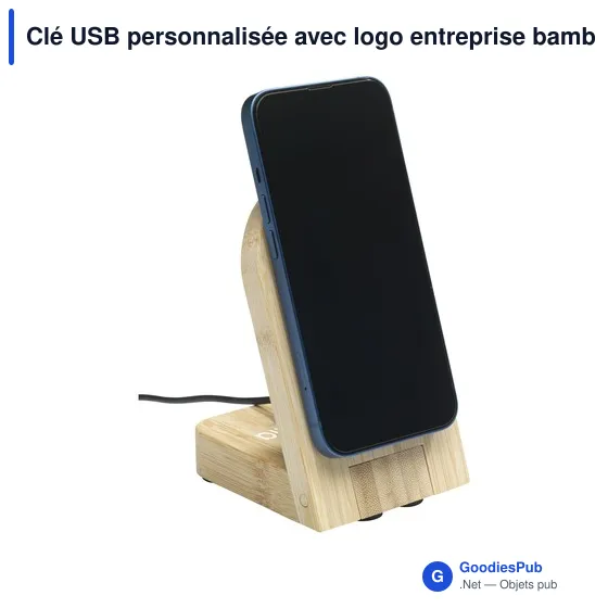 Chargeur rapide personnalisable Walter Bamboo Snap Dock avec logo - Image 1