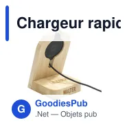 Chargeur rapide personnalisable Walter Bamboo Snap Dock avec logo - Miniature 3