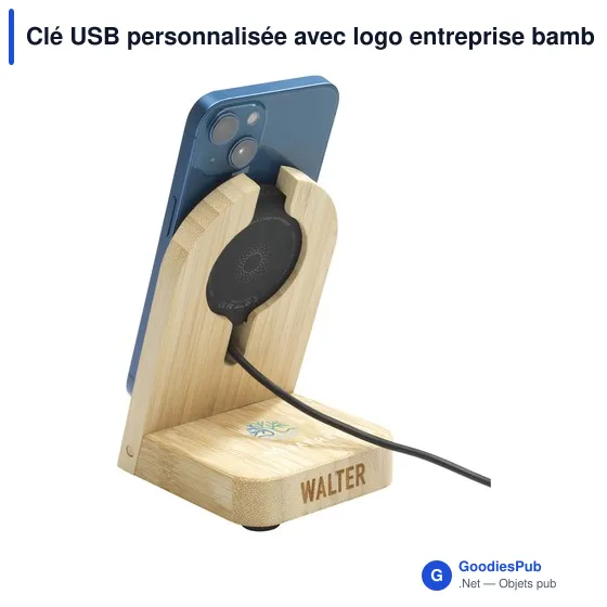 Chargeur rapide personnalisable Walter Bamboo Snap Dock avec logo - Image 4