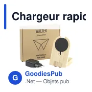 Chargeur rapide personnalisable Walter Bamboo Snap Dock avec logo - Miniature 6