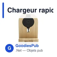 Chargeur rapide personnalisable Walter Bamboo Snap Dock avec logo - Miniature 7