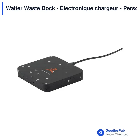 Chargeur sans fil personnalisable Walter Waste Dock avec logo - Image 1