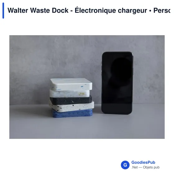 Chargeur sans fil personnalisable Walter Waste Dock avec logo - Image 2