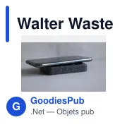 Chargeur sans fil personnalisable Walter Waste Dock avec logo - Miniature 7