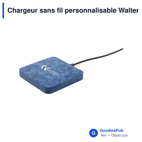 Chargeur sans fil personnalisable Walter Waste Dock avec logo