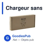 Chargeur sans fil personnalisable Walter Waste Dock avec logo - Miniature 4