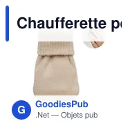 Chaufferette personnalisable en polyester tricot - WARMMUFFavec logo - Miniature 1