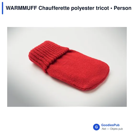 Chaufferette personnalisable en polyester tricot - WARMMUFFavec logo - Image 11