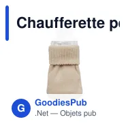 Chaufferette personnalisable en polyester tricot - WARMMUFFavec logo - Miniature 3