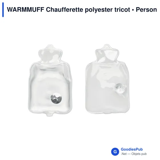 Chaufferette personnalisable en polyester tricot - WARMMUFFavec logo - Image 8