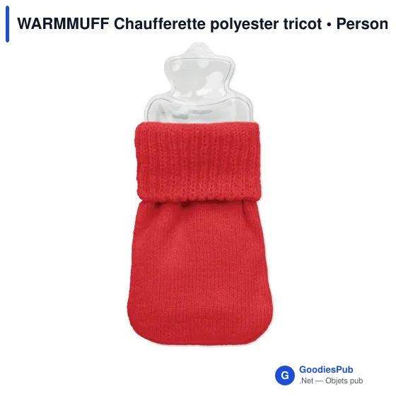 Chaufferette personnalisable en polyester tricot - WARMMUFFavec logo - Image 9