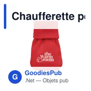Chaufferette personnalisable en polyester tricot - WARMMUFFavec logo - Miniature 10