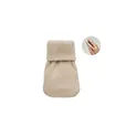 Variante beige - Chaufferette personnalisable en polyester tricot - WARMMUFFavec logo