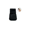 Variante noir - Chaufferette personnalisable en polyester tricot - WARMMUFFavec logo