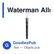 Stylo à bille personnalisable Waterman Allure avec logo - Miniature 1