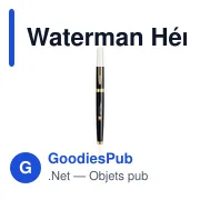 Stylo à bille personnalisable Waterman Hémisphère avec logo - Miniature 1