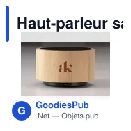 Haut-parleur sans fil personnalisable en bambou avec logo - Miniature 2