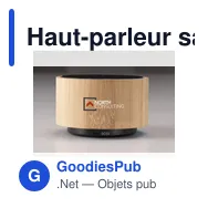 Haut-parleur sans fil personnalisable en bambou avec logo - Miniature 3