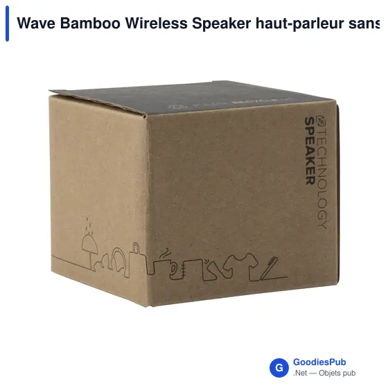 Haut-parleur sans fil personnalisable en bambou avec logo - Image 4