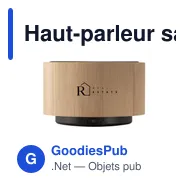 Haut-parleur sans fil personnalisable en bambou avec logo - Miniature 5